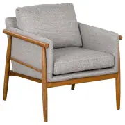 Luine Salt &amp; Pepper Fabric Armchair