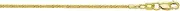 [JewelryWeb] 14ct Yellow Gold 1.5mm Shiny Sparkle Cut-Sparkle Chain Anklet With Lobster Clasp - 25 Centimeters