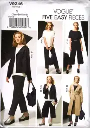 Vogue V9286 Misses Jacket, Pants, Skirt, Top - Size XS to M Sewing Pattern