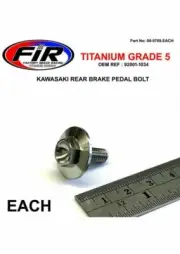 Titanium Rear Brake Pedal Bolt 92001-1034 M6x1.00mm KAWASAKI KX80 BW 1990-1994