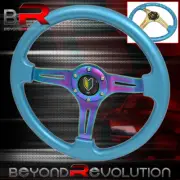 Wakaba Steering Wheel Sky Blue Neo Chrome Center Streak 6 Bolt Hole 350mm (for: Volkswagen)