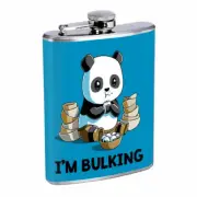 Bulking Panda Em1 Flask 8oz Stainless Steel Hip Drinking Whiskey
