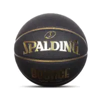 在飛比找momo購物網優惠-【SPALDING】籃球 Bounce 黑金 斯伯丁 室內外