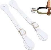 FLEXMAN 2 Pair Spur Straps, Adjustable Length 22cm Long Synthetic Leather for Cowboy, Men and Women's Boots Equipment, Equestrian