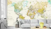 World Map Worldmap Removable Wall Mural
