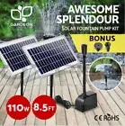110W Water Solar Pond Pump Kit Outdoor Submersible Fountain Filter Long 5m cable