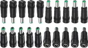 uxcell 20-Pack DC Plug Connectors 5.5x2.1mm Female to 6.3x3.0mm Male Pure Copper Barrel Plug Adapter for Laptops/Trail Cameras DC Power Connectors Jack