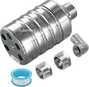 AcbbMNS 1/2" Float Valve Kit, 304 Stainless Steel Automatic Water Level Control With Elbow, 3/4" 1" Adapter, Tape
