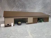 1/64 Custom scratch built 70x130 Machine Shed Brown/Tan With Floor