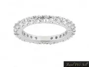 Natural 4.50Ct Round Diamond Shared Wedding Eternity Band Ring 950 Platinum G SI