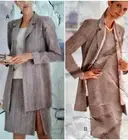 Tamotsu Blazer Longline Jacket Dress Office Skirt Vogue Sewing Pattern 2256