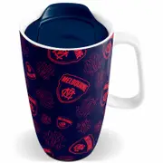 Melbourne Demons AFL Ceramic Travel Coffee Mug Cup with Handle