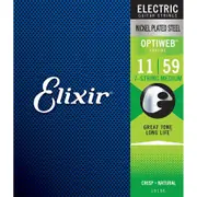 Elixir 19106 Optiweb 7-String Electric Guitar Strings Medium 11-59 Gauge