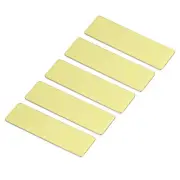 2.73x0.78inch Engraved Name Tags Kit,5Pcs Blank Badge with Pin,Mirror Gold Tone