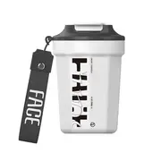 Face 400ml 316 Stainless Steel Insulated Leakproof Travel Mug - Starlight White