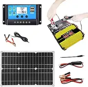 Solar Kit - Solar Complete Kit, 300W Converter Inverter 18W Panel Complete System | Waterproof Weatherproof 12V to 110/220V System Controller with USB Ports