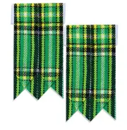 Men's Scottish Kilt Sock Flashes made of Acrylic Wool Irish Gre Tartan by Unique