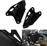 Modeer Motorcycle Footrest Pedal Protector Foot Peg Heel Guard For Ka.wasaki Ninja 500 Z500 2024 | Ninja 400 Z400 2018 2019 2020 2021 2022 2023 2024 Accessories (No Logo-black)