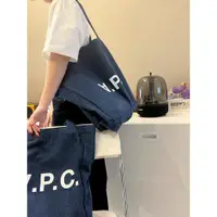 在飛比找ETMall東森購物網優惠-SellingBeautymia跨境日韓APC牛仔帆布包特大