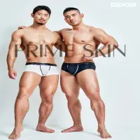 在飛比找momo購物網優惠-【GX3】日本PRIME SKIN黑白平口四角褲 裸感 透視