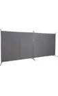 Room Divider Office Partition Classroom and Dorm Privacy Screen Double Unit Grey