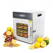 Hakka 10 Trays Food Dehydrator Stainless Steel Jerky Meat Fruit Dryer Blower