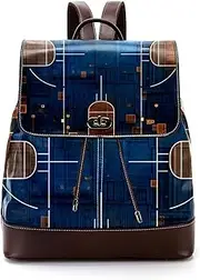 Travel Backpack for Men,Backpack for Women,Art Basketball Court,Backpack, C3vu0zqdjdsk, 10.5x5x12.5 in