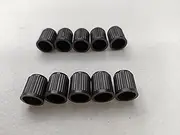 10 x Black Plastic Wheel Tyre Tire Valve Stems Cover Screw Air Caps Car Truck Motorbike