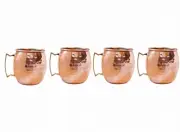 100% Copper Mug for Moscow Mule - 16 fl oz Plain Pure Copper Thick Straight Wall
