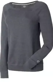 Champion Women French Terry Funnel Neck Top Grey 4X-Large $32.00