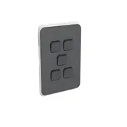 Clipsal Iconic Series Cover Frame - 5 Switches - Anthracite - 3045C-AN