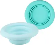2 Pack Silicone Collapsible Portable Travel Dog Bowls *** Brand New
