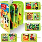 Busy Board Montessori Toys for Toddlers 3+ Year Old Soft Felt Books Educational Sensory Development Farm Theme Travel Quiet Book for Boys Girls (Farm)