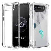 ASUS Rog Phone 7 / 7 Ultimate Clear Case Shockproof Tough Gel Clear Transparent Air Cushion Cover (Transparent)