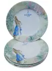 World of Beatrix Potter Peter Rabbit Spring Garden SALAD PLATE Set x 4 Easter Ne