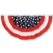 Stars and Stripes Fabric 4 Foot Bunting with Grommets 48" Hanging Decoration