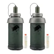 2x26oz Filtered Water Bottle,Silicone Canteen Collapsible UF Purifier Filtration