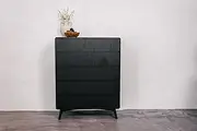 Sleepy's The Mattress Experts | Eriksen Tallboy | 5 Spacious Drawers | High-Quality Craftsmanship | Solid Oak Wood | Black