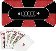Poker Table Cloth - Large Game Table Mat, Anti Slip Poker Mat | Poker Table Top Mat, Soft Cloth bacarat Special Rubber Chip Mat, Extra Large Egg Beating Texas for Theme, Poker Night, 120x60cm