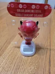 Solar Powered Dancing Devil Black Cape And Pitch Forks Dances Under Light