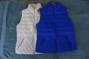 TALBOTS NWT SZ-(L) DOWN PUFFER VEST - BLUE AND/OR WHITE