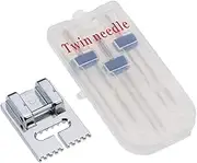Silver Twin Stretch Machine Needle Double Twin Needles Pins Sewing Machine Double Needle for Brother Singer Sewing Machine Domestic Sewing Machine Sewing Machine Needles Sewing Notions and Supplies