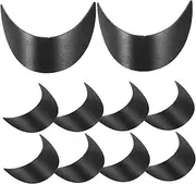 [OATIPHO] Sun Hat Shield Supplies 10pcs Hat Brim Liner for Boys and Girls Hat Baseball Cap Brims Visor Board Black