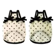 Dog Vest Spring Tulle Cloth with Floral Bowknot Pullover Stretchy Top Clothing