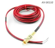 10ft CablesOnline 18 AWG Speaker Wire Single Cable with RCA Male Plug, AV-SK110