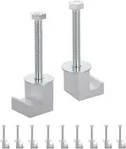 HEALEEP 10pcs Aluminum Clamps for Truck Tool Box Mounting Silver Finish Durable Tie Downs for Secure Attachment Pickup Trucks Fit for Tool Storage