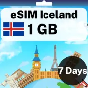 eSIM Iceland - 1 GB - 7 Days - Travel eSIM | QR code activation