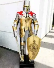 Knight Medieval Suit Of Armor Crusader Combat Full Body Armour Templar Wearable