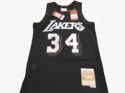 MITCHELL & NESS NBA LOS ANGELES LAKERS SHAQ O'NEAL IRIDESCENT SWINGMAN JERSEY S