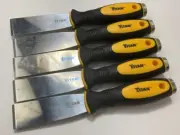 (5) Titan 11500 1" Straight Stainless Steel Blade Scraper